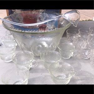 Vintage Princess 18pc Crystal Punch Set